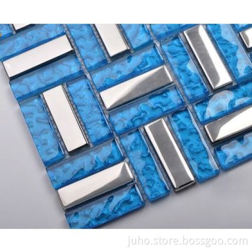 2014 Most Popular Stone Mix Crystal Glass Mosaic, 300*300mm